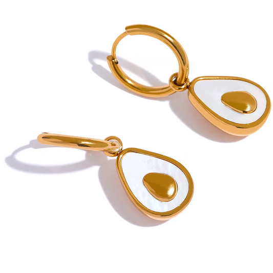 18k Gold-Plated Avocado Earrings