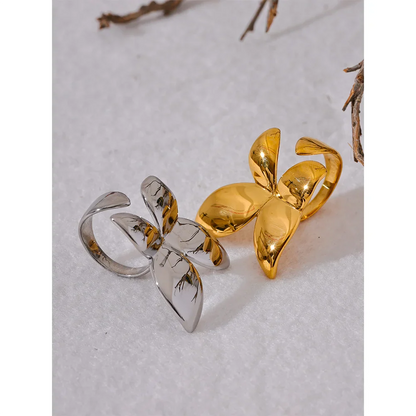 18k Gold-Plated Adjustable Maximalist Butterfly Ring