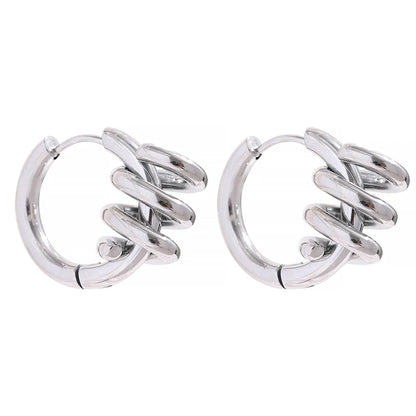 18k Gold-Plated Spiral Spring Hoop Earrings