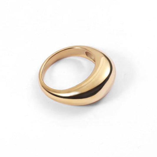 Classic Minimalist Geometric Ring in 18k Gold Plated