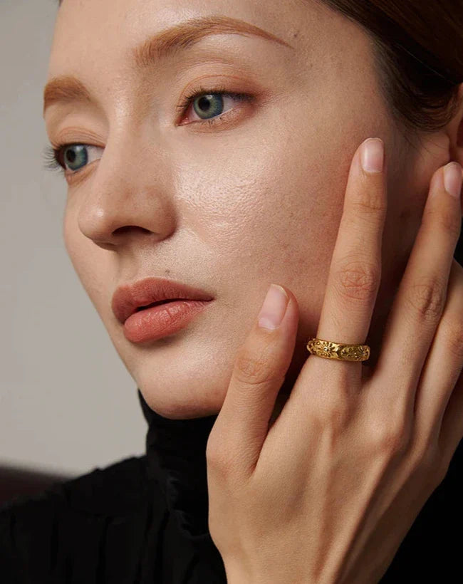 18k Gold-Plated Minimalist Celestial Ring