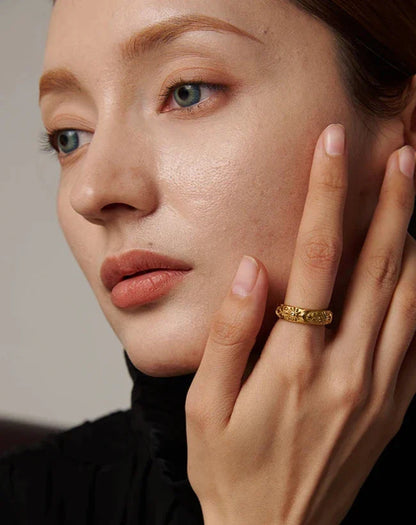 18k Gold-Plated Minimalist Celestial Ring