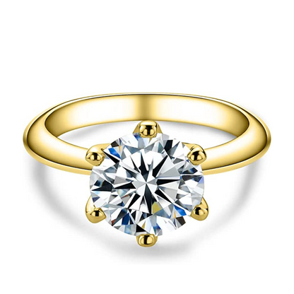 8k Gold-Plated Solitaire Ring