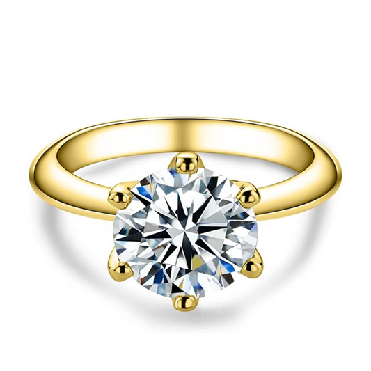8k Gold-Plated Solitaire Ring