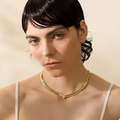 Zirconia Bar Necklace – 18ct Gold-Plated