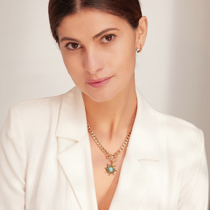 Sun Pendant Necklace – 18ct Gold-Plated