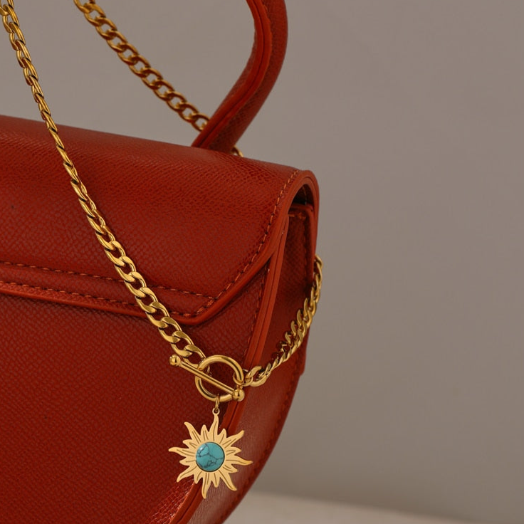 Sun Pendant Necklace – 18ct Gold-Plated
