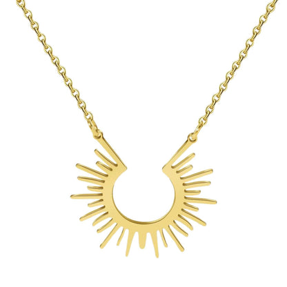 Open Sun Rays Necklace – 18ct Gold-Plated